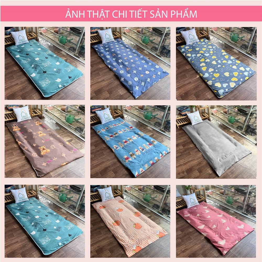 Vỏ Bọc Đệm, Tấm Áo Bọc Nệm Topper Hai Mặt Có Khoá Kéo Vải Cotton, Đũi Mềm Mại Đủ Kích Thước