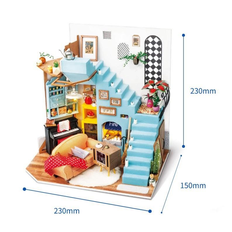 Mô hình nhà búp bê lắp ráp bằng gỗ JOY'S PENINSULA mã DG141 - Quà tặng tự làm bằng gỗ