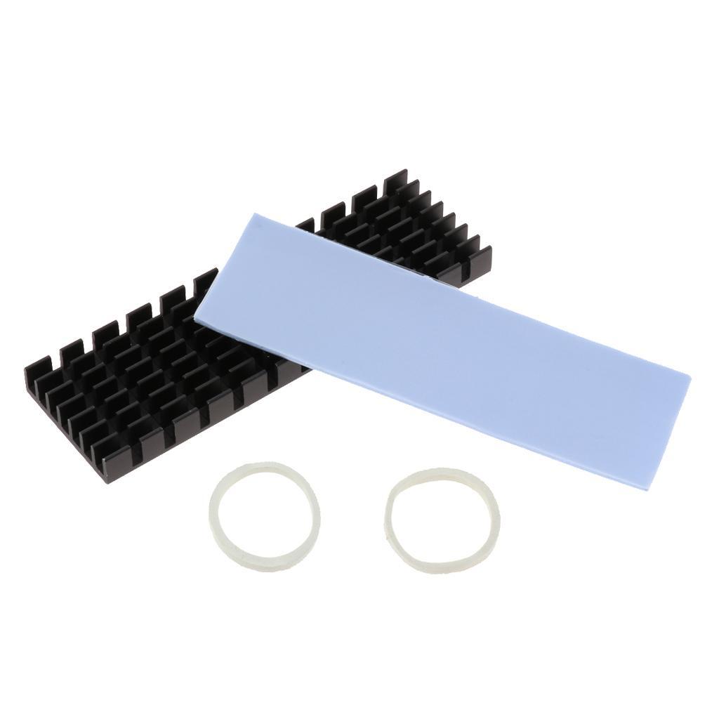 4 Pack M.2 2280 SSD Heatsinks Cooler Cooling Kit+Silicone Based Thermal Pad