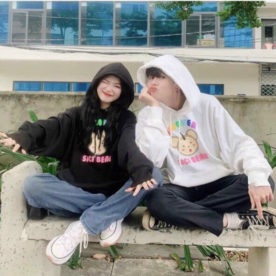 Áo hoodies nam nữ couple xinh xắn dễ thương phong cách Hàn Quốc