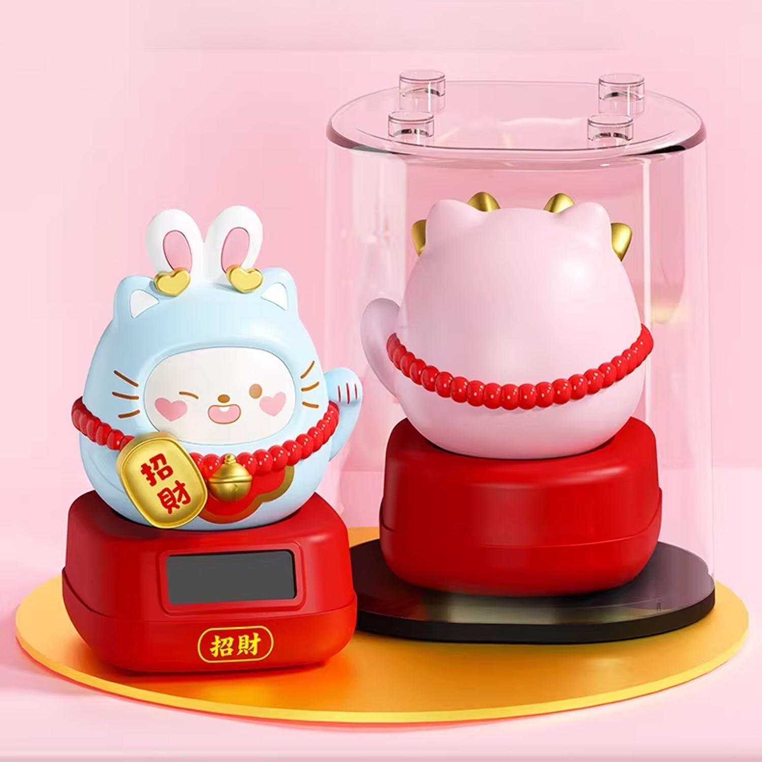 Tượng Thỏ Chiêu Tài Lắc - Trang Trí Tết - JS872 - Màu Xanh Nhạt