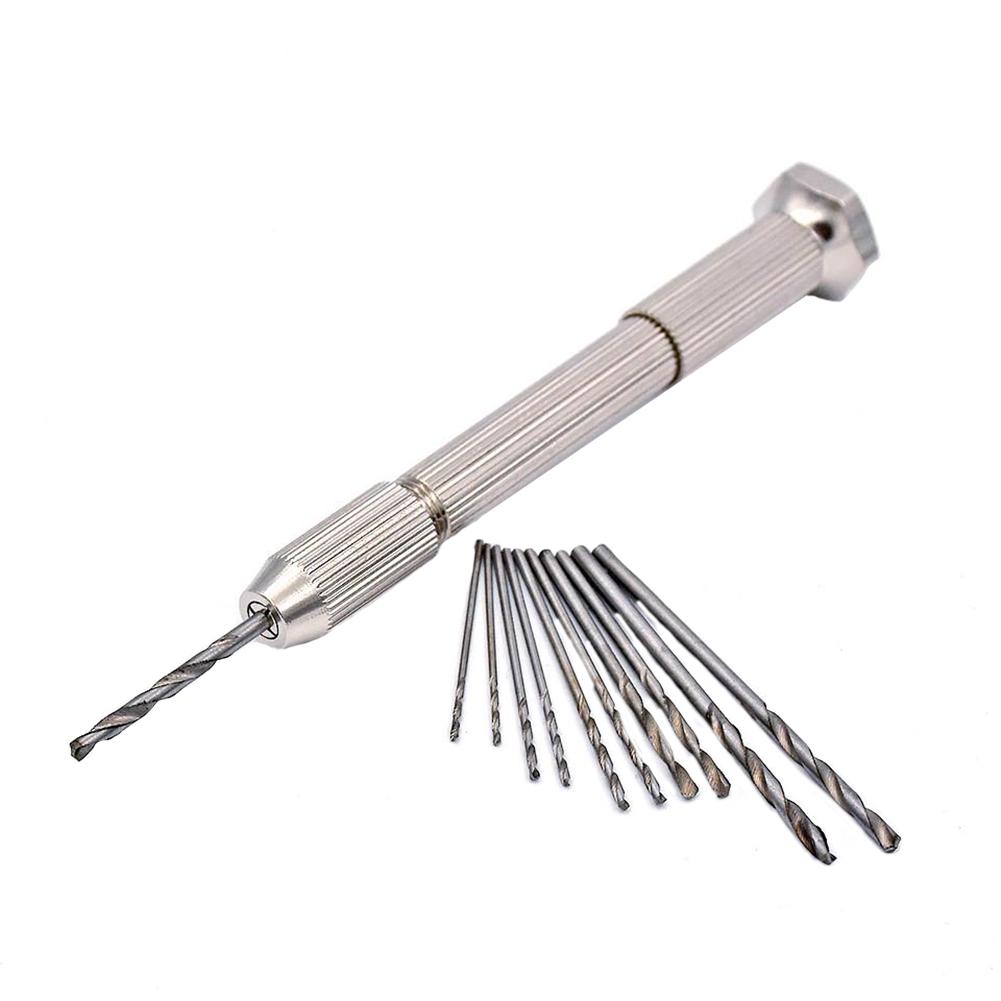 1 Bộ Khoan Mini Cầm Tay Với Mũi Khoan Xoắn Dùng Làm Gỗ