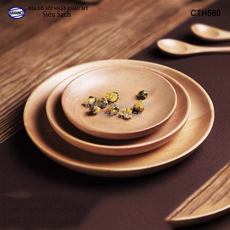 Đĩa gỗ Sồi nhập khẩu Mỹ nguyên khối (đủ Size) CTH580 - hàng Xuất Khẩu Châu Âu - đĩa bánh mì/trái cây/ bít tết/ pizza/ phụ kiện chụp ảnh, bày món ăn trong nhà hàng - Sang trọng trên bàn ăn - HAHANCO