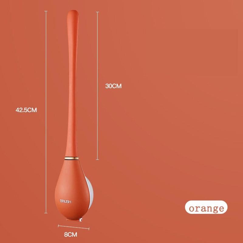 Silicone Brush Head Toilet Brush Wall-Mounted Automatic Opening And Closing Bathroom Cleaning Brush Set No Dead Corner Wash