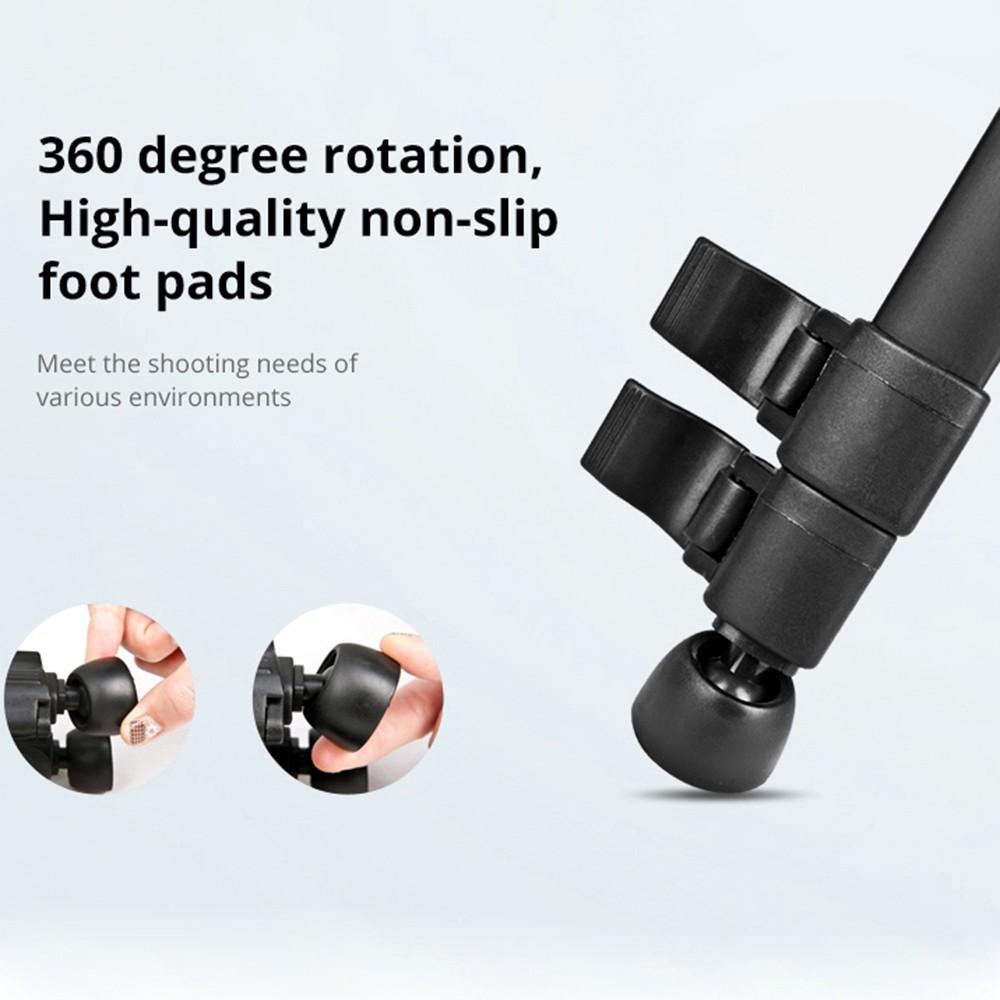 Chân đế tripod cho điện thoại và máy ảnh DC-360 chất liệu nhôm cứng cáp - Có túi đựng remote chụp hình bluetooth