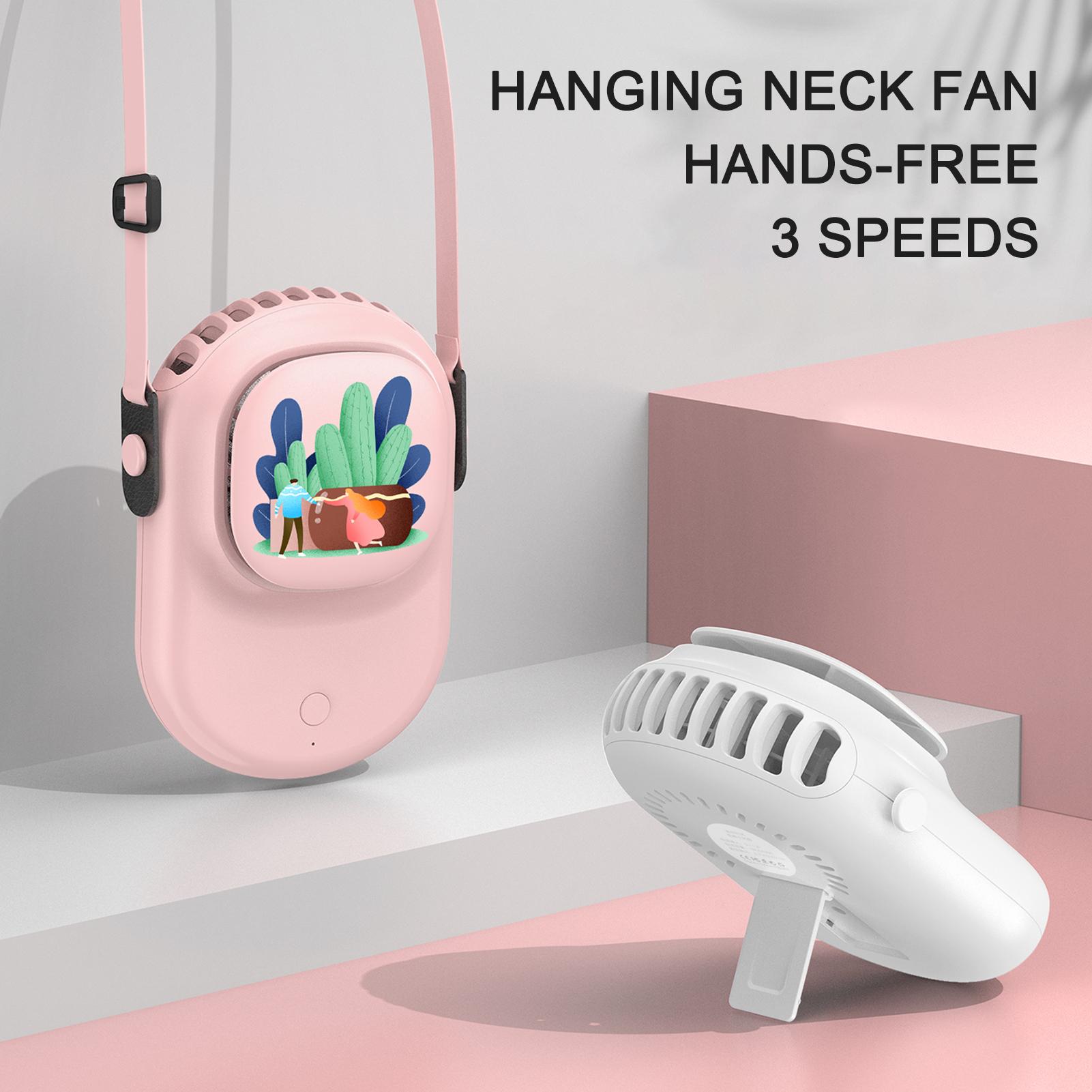 Quạt treo cổ mini với 3 tốc độ có thể sạc lại