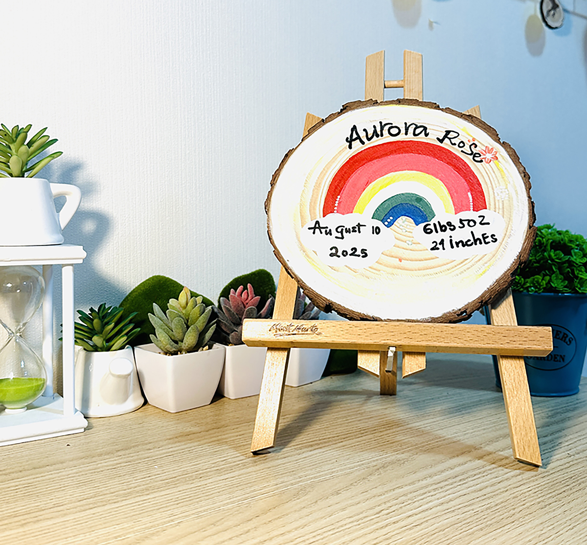 Tranh Vẽ Tay Trên Gỗ Aurora Rose Decor Trang Trí Quán Cà Phê Resort Handmade Độc Bản