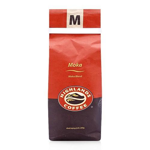 Cà phê Rang xay Moka Highland Coffee 200g