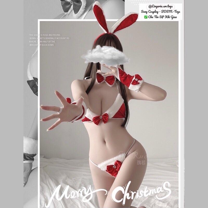 Hoá trang Noel thỏ hai mảnh dễ thương - QR1215 - Nhiều màu sắc