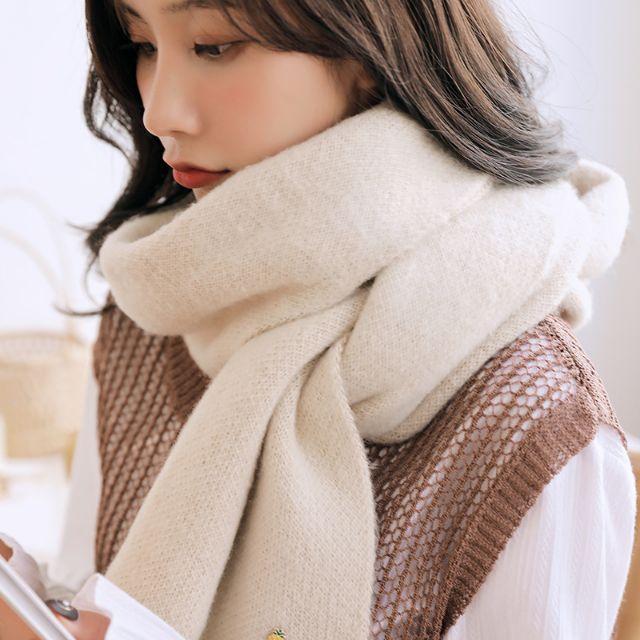 Khăn len 2 màu quả dứa