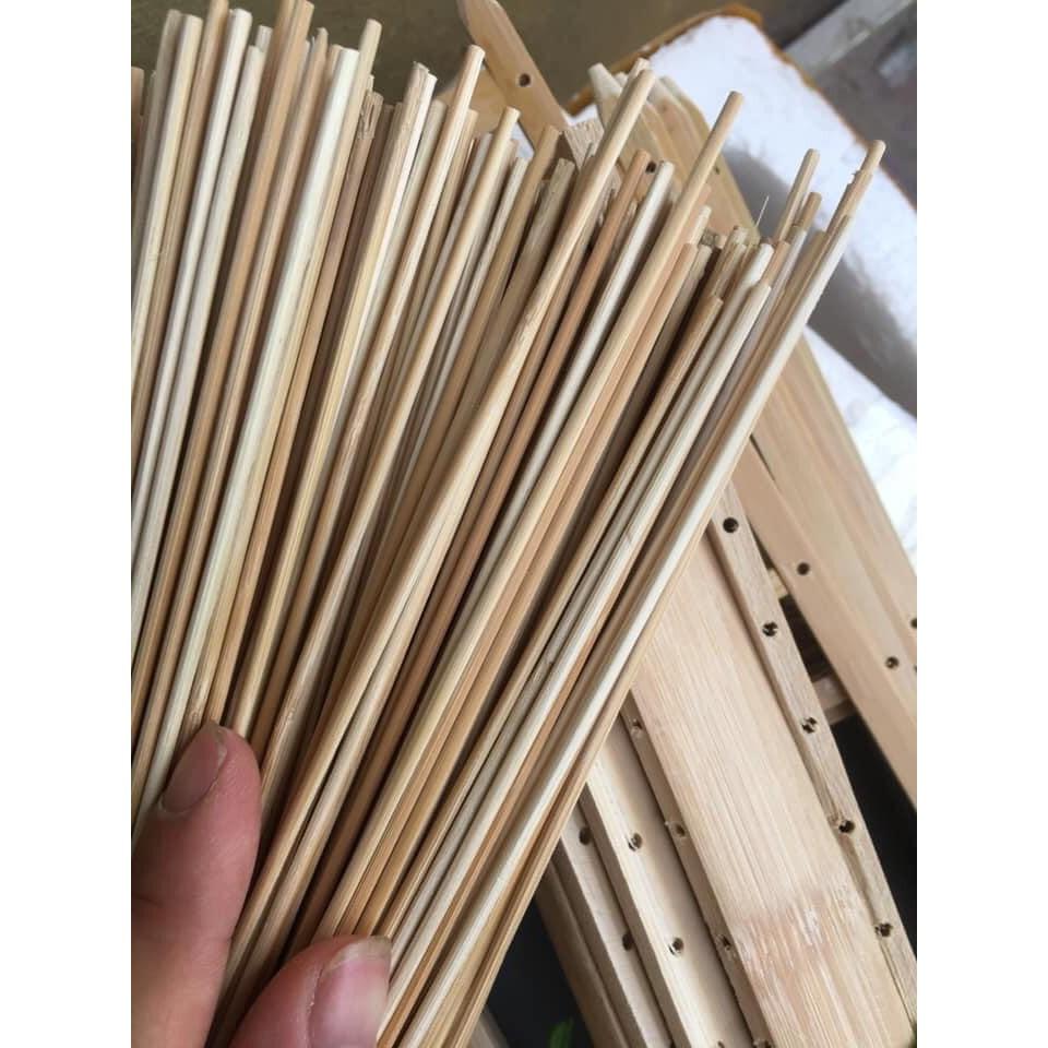 Khung lồng chim ép mộc chào mào tự ráp kèm đủ phụ kiện chất liệu trúc, tre già