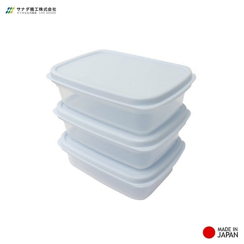 Set 03 hộp thực phẩm nắp mềm Fit in Pack hàng Made in Japan