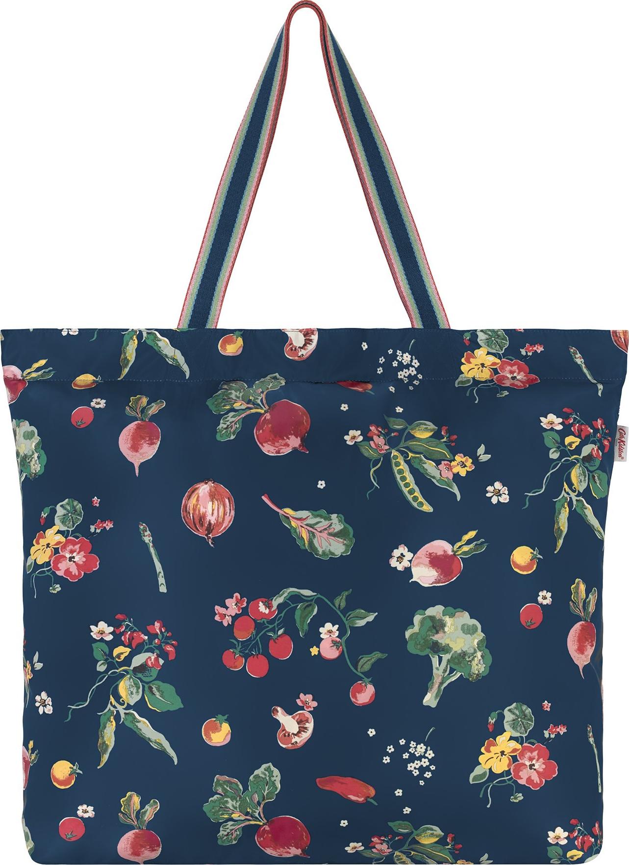 Túi xếp gọn Cath Kidston họa tiết Garden Veg lớn (Large Foldaway tote Garden Veg )