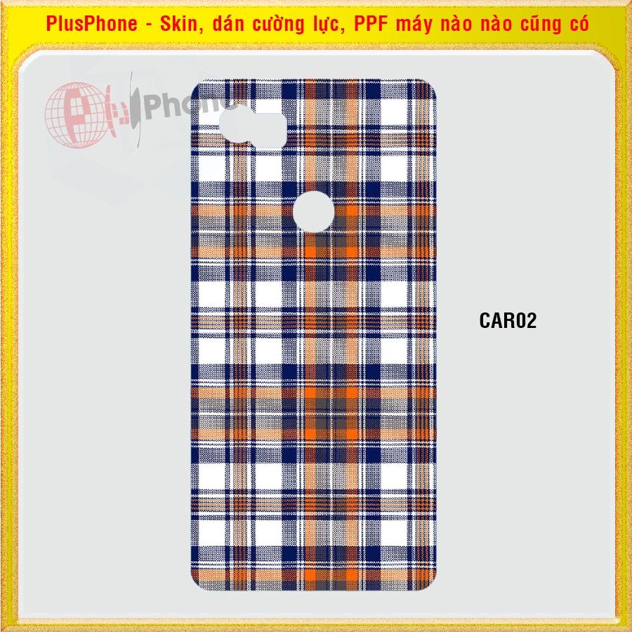 Dán Skin mặt sau cho Google Pixel, Pixel XL, Pixel 2, 2XL in hình caro