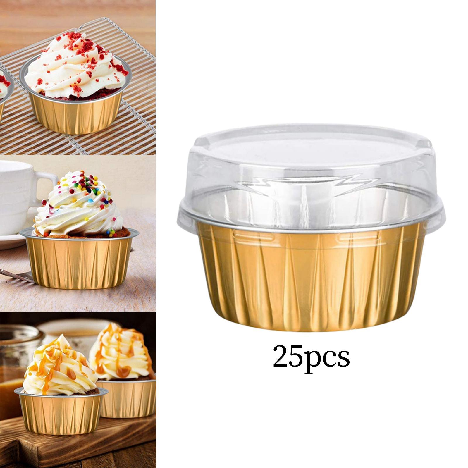 Baking Cups with Lids  Resistant for Snacks Creme  Birthday