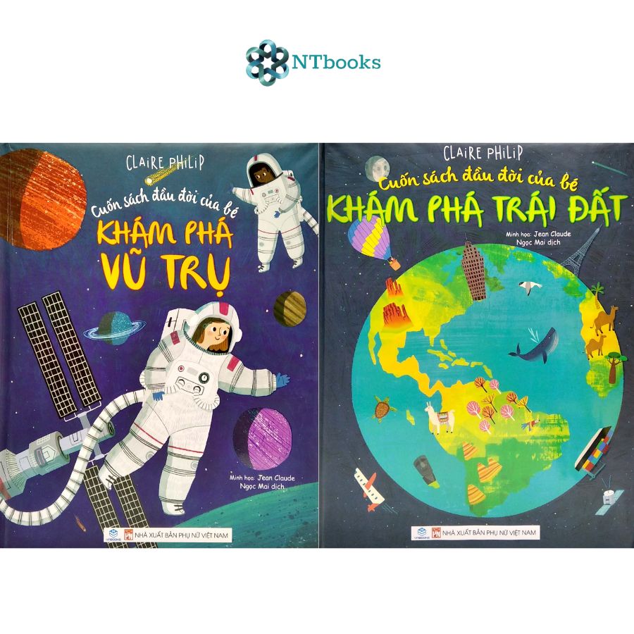 Combo 2 cuốn Cuốn Sách Đầu Đời Của Bé - Khám Phá Trái Đất + Khám Phá Vũ Trụ