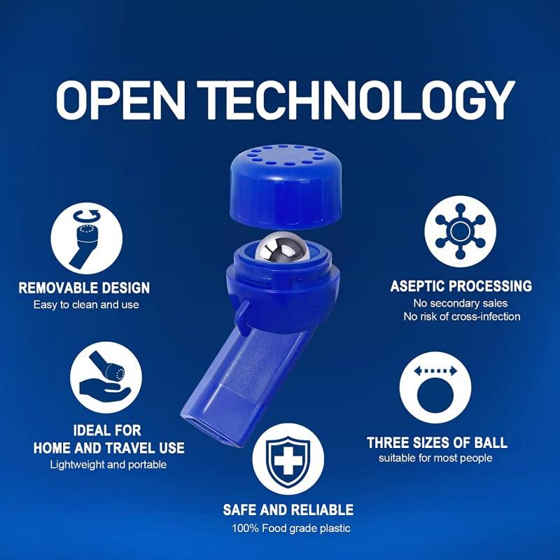 Thiết bị giải phóng chất nhầy và thiết bị mở rộng phổi, thiết bị loại bỏ chất nhầy, thiết bị tập thể dục để có màu thở tốt hơn: màu xanh