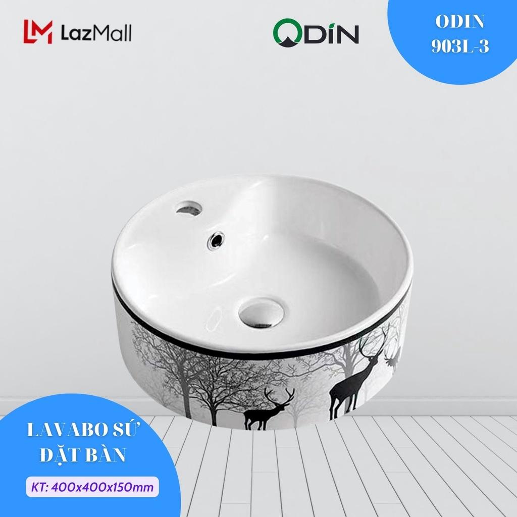 Lavabo sứ giọt nước để bàn ODIN 909L