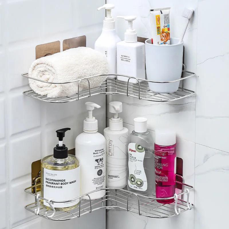 Kệ Góc Inox Chất Liệu Cao Cấp Nhà Tắm, Nhà Bếp, Phòng Khách Dính Tường Siêu Chắc
