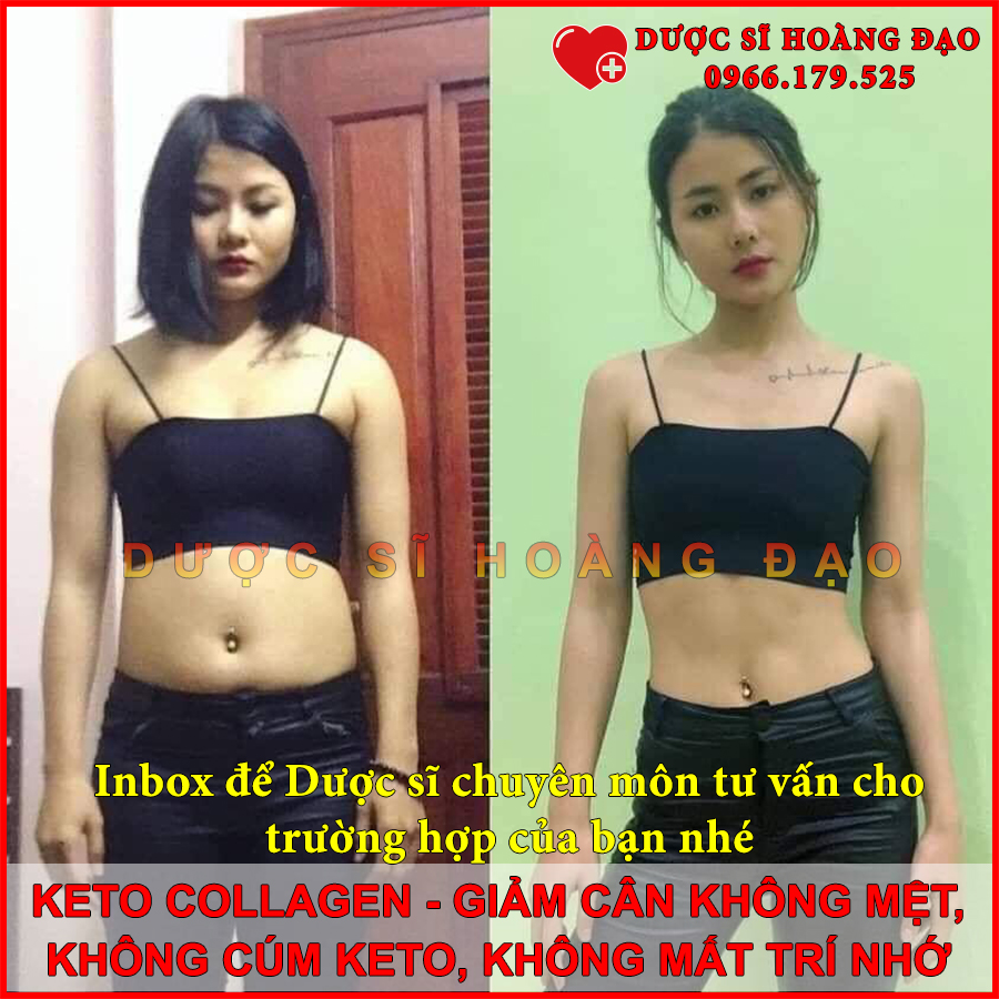 Keto Collagen 500g - Bữa ăn Keto hỗ trợ GIẢM CÂN SIÊU TIỆN LỢI cho người thực hành Keto và người muốn giảm cân - Giảm 3-7Kg/ 1 tháng