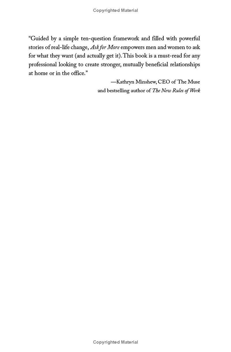 Sách ngoại văn: Ask For More - 10 Questions To Negotiate Anything