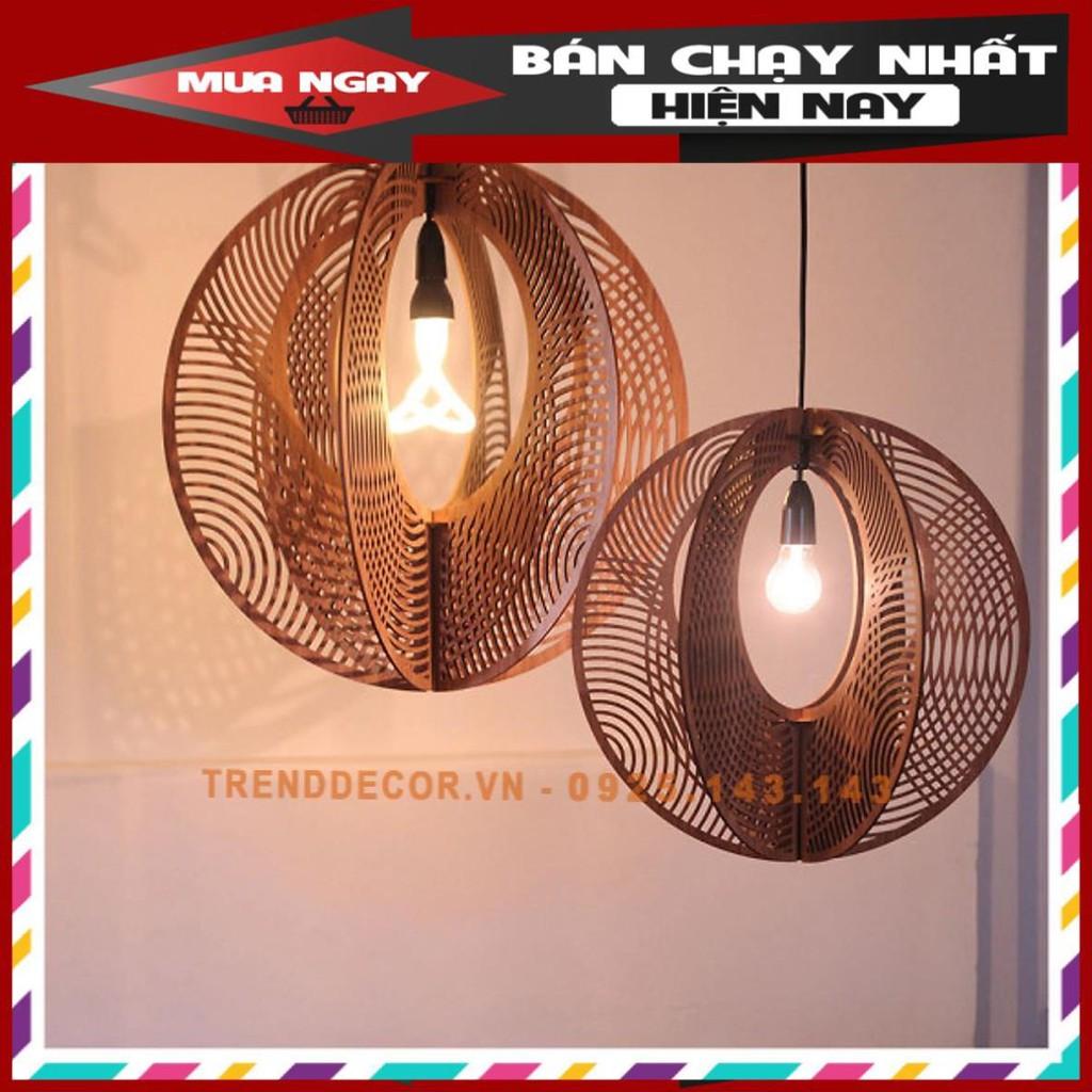 Đèn gỗ thả trần CAO CẤP hiện đại sang trọng 60x60cm chất liệu gỗ trang trí cho phòng khách nhà căn hộ decor nhà quán cf