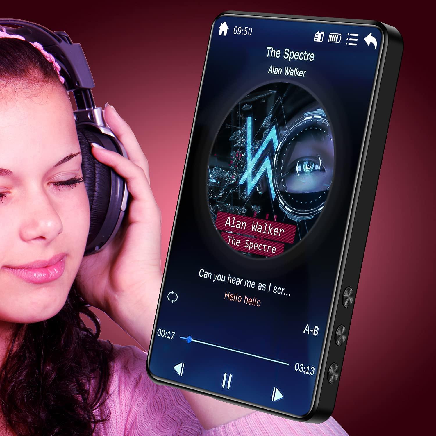 Máy nghe nhạc Yophoon 4 inch HD Mp3 Mp4 Màn hình cảm ứng đầy đủ Bluetooth 5.0 Walkman 16GB Loa tích hợp Máy nghe nhạc Đài FM Ghi Ebook Màu sắc: Hộp màu trắng X20