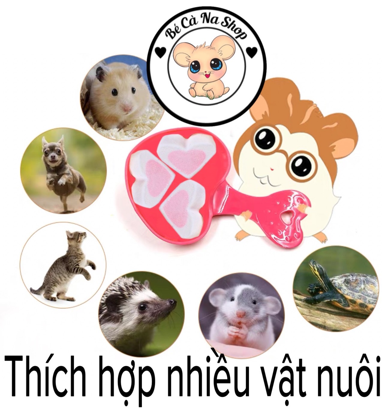 kẹo bông trái tim mềm (bé cà na) , thức ăn thưởng dặm cho hamster , thỏ bọ sóc chinchilla ...