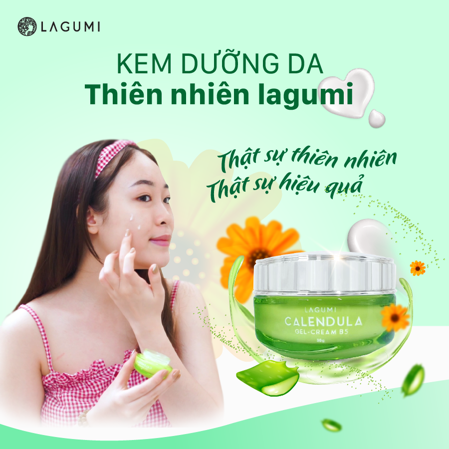 Bộ serum, kem dưỡng Lagumi cho da dầu, mụn với thành phần B5, Calendula, Super HA giảm mụn, cấp ẩm, sáng da