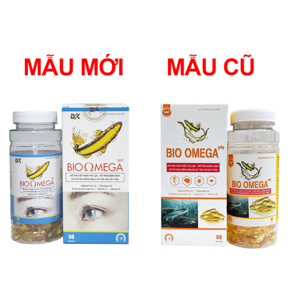 Viên Uống Dầu Cá Giảm Khô Mắt Cải Thiện Thị Lực Bio Omega 369 ( Hộp 60 viên )