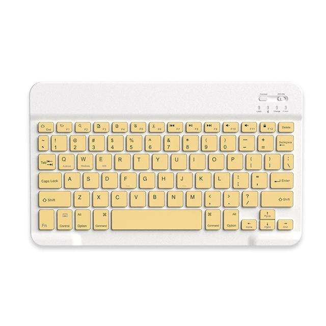 Mini Không Dây Bàn Phím Bluetooth Dùng Cho Máy Tính Bảng iPad iPhone Cao Su Keycaps Sạc Bàn Phím Dành Cho Điện Thoại Thông Minh Android IOS Windows