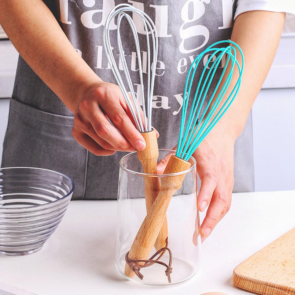 Egg Beater Whisk Hand Blender Mixer Cake Beech Baking Tool