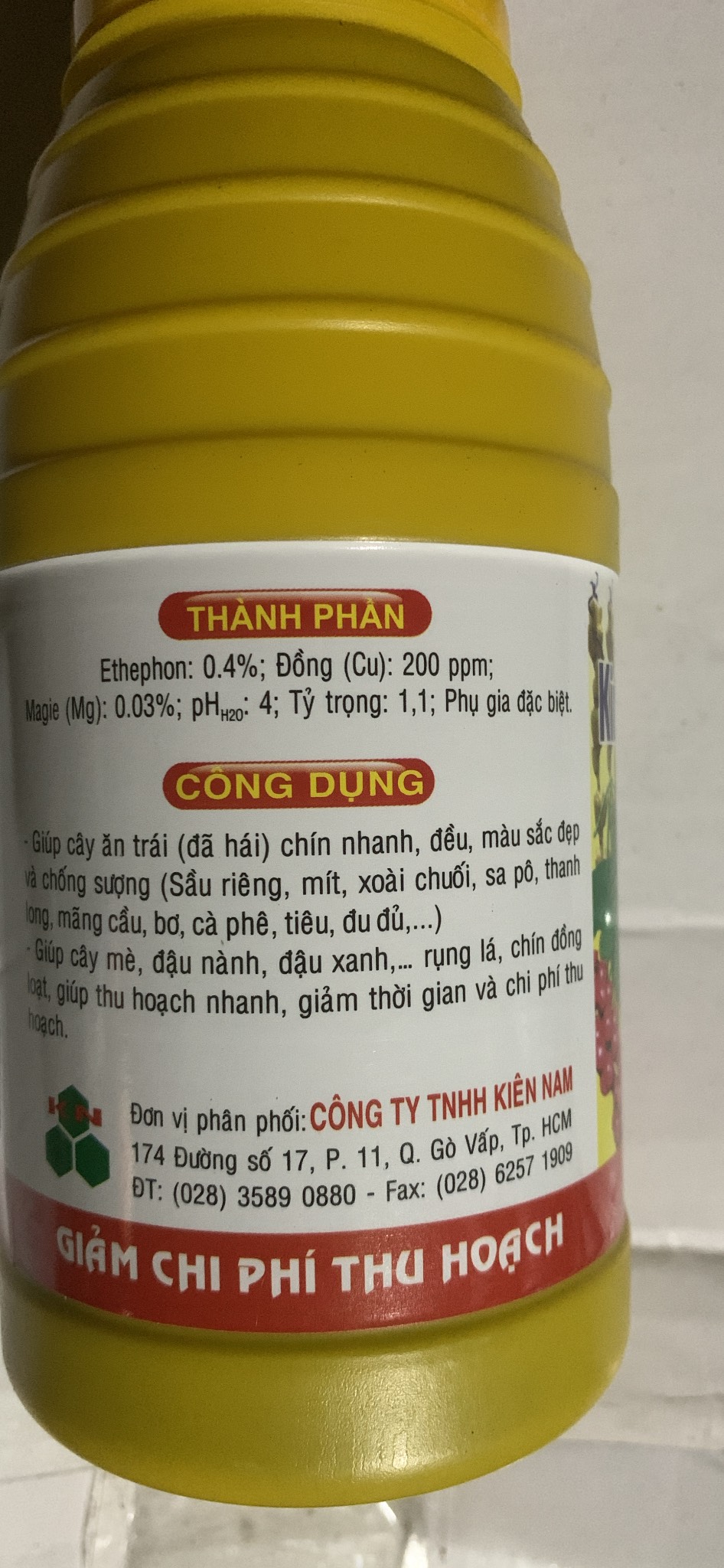 Xử lý trái cây chín Ado Ethephon NHÚNG GIÚP MAU CHÍN TRÁI NGỌT đồng loạt lọ 500ml