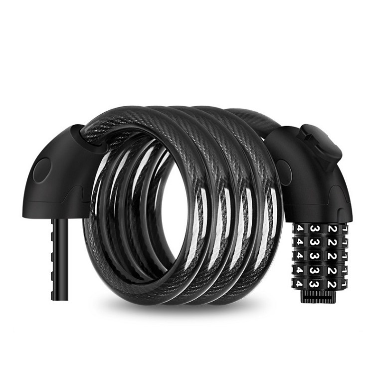 Khóa dây mật khẩu chống trộm xe đạp 120cm KWH-045 LÕI THÉP