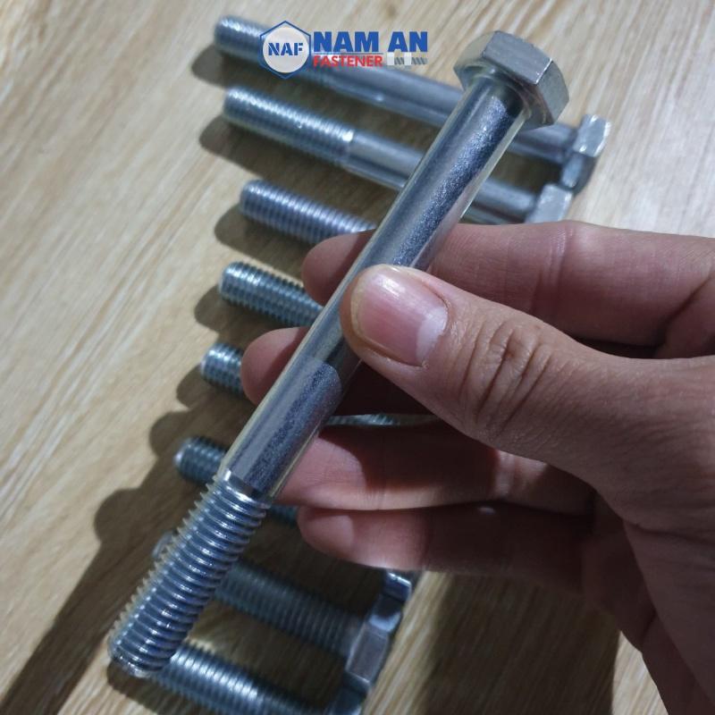 Bulong M12 cấp bền 8.8, bu lông lục giác M12, bu lông 8.8, độ dài: 20-&gt;120 mm. Màu: Đen, Vàng, Trắng