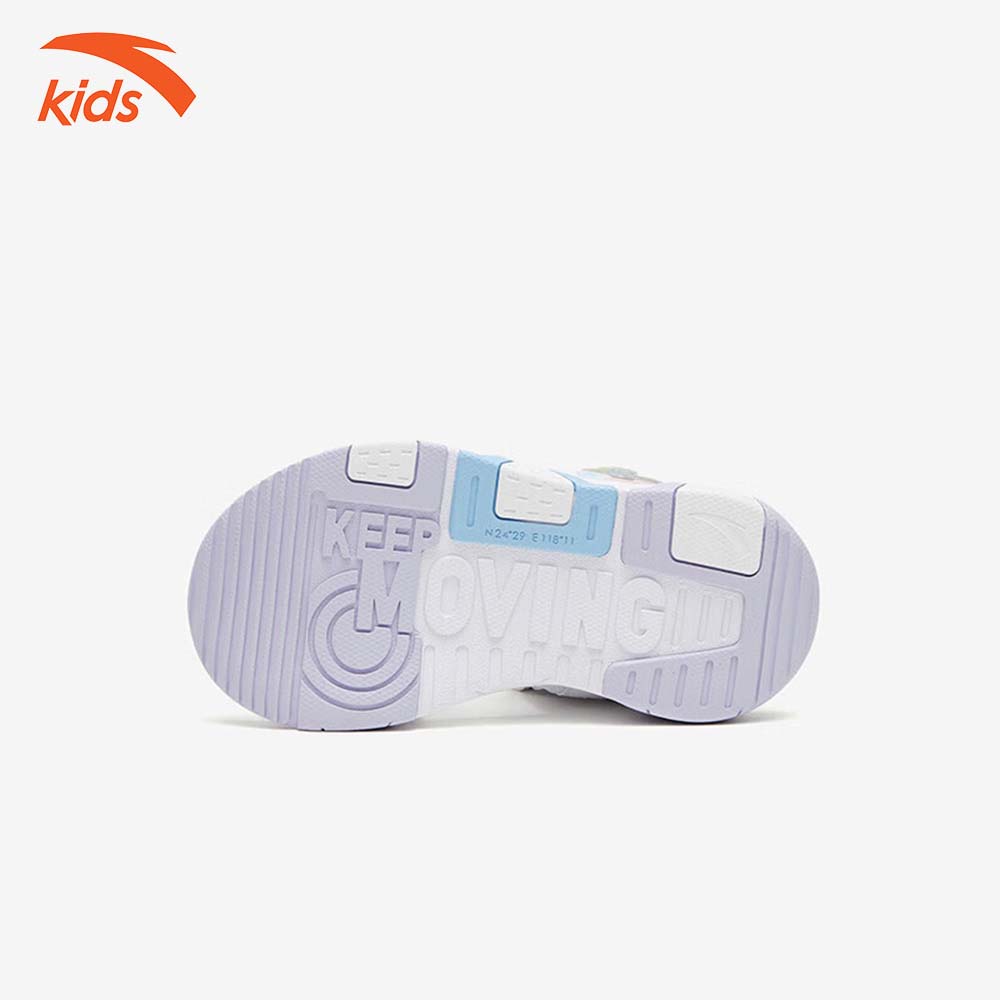 Sandals thời trang thể thao bé gái Anta Kids siêu nhẹ, quai dán tiện lợi, thoáng khí W322329971