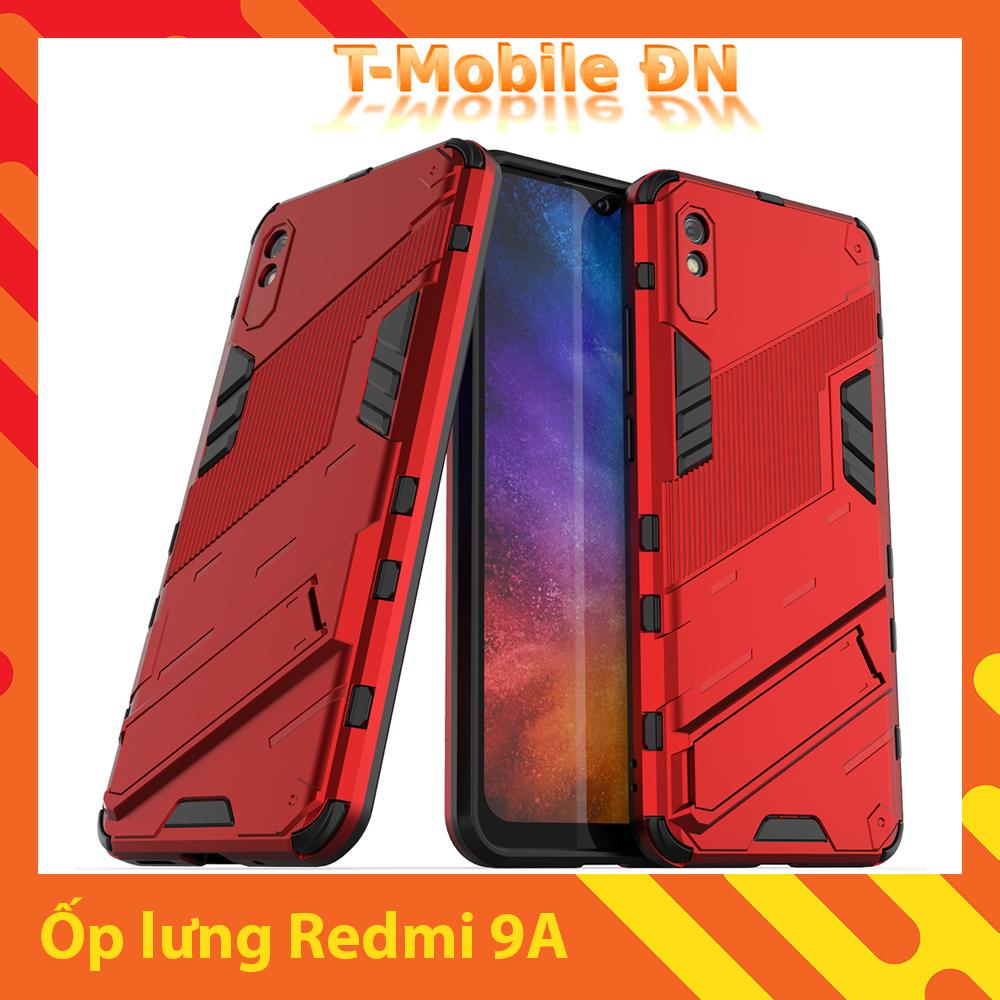 Ốp lưng cho Xiaomi Redmi 9A, Ốp chống sốc Iron Man PUNK cao cấp kèm giá đỡ cho Redmi 9A