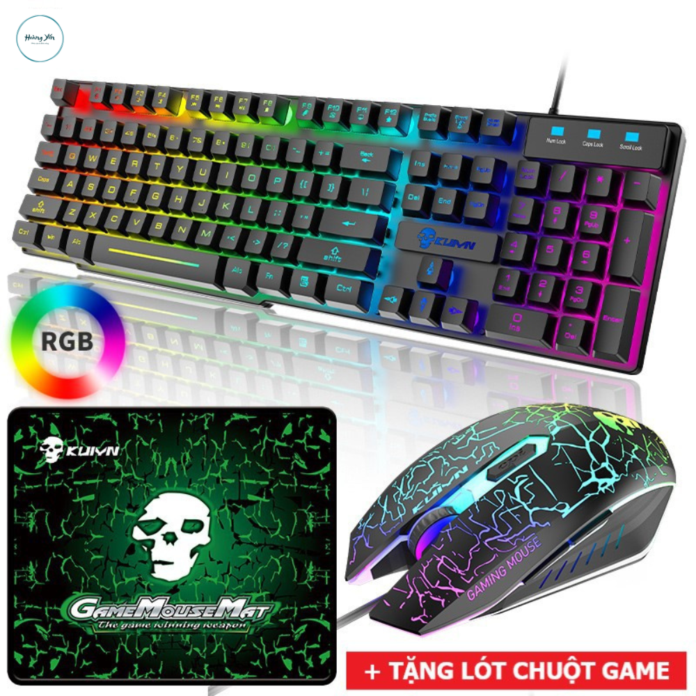 Bộ Bàn Phím Và Chuột Chơi Game Có 10 Chế Độ Led Khác Nhau T6RGB Super PRO 2022 Tương Thích Máy Tính PC Laptop