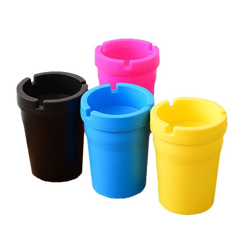 Ashtray Creative ABS Car Ashtray Home Living Room Office Bathroom Desk Ashtrays Ash Storage Tray Box Ash Organizer
