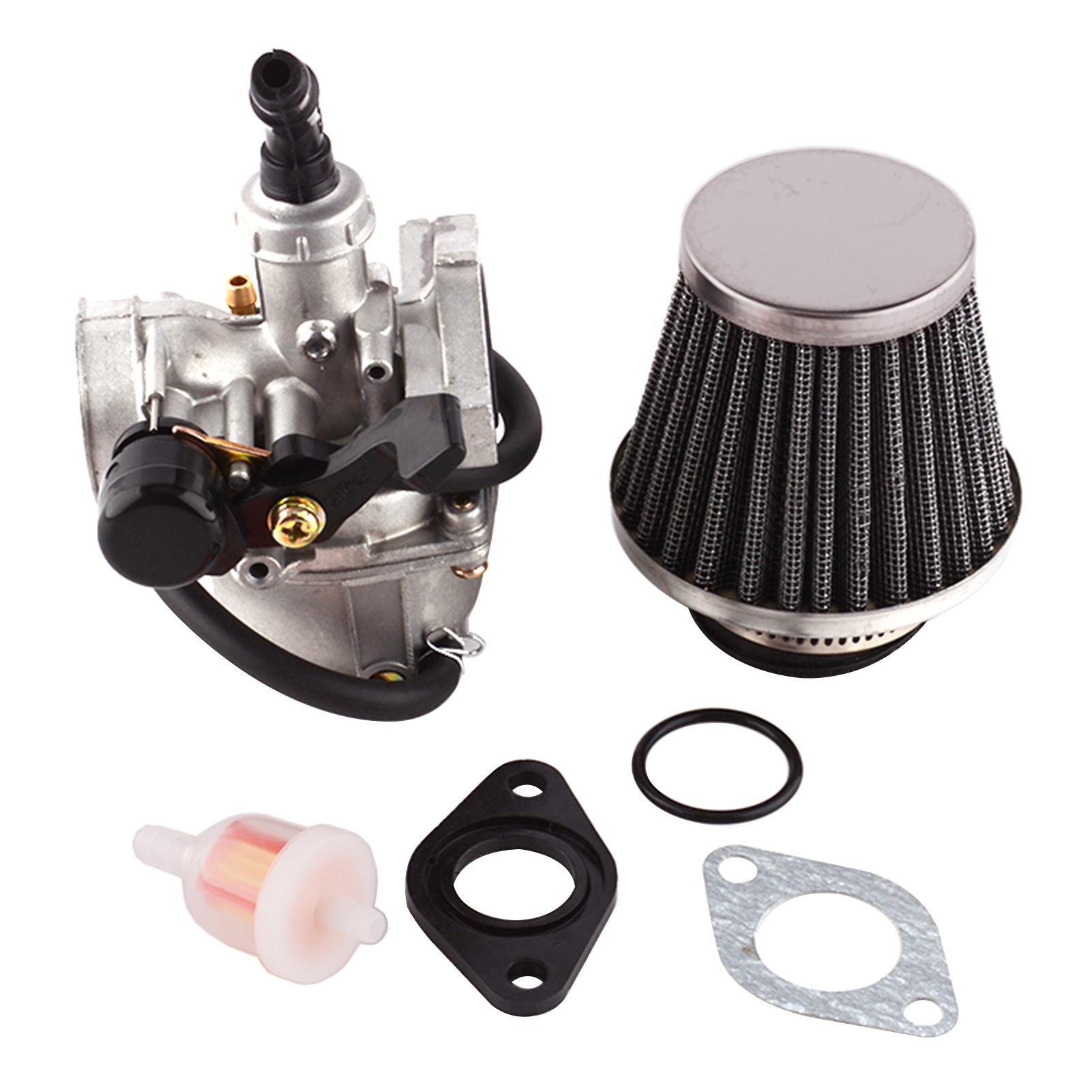 PZ19 Carburetor with Air Filter Fuel Filter for 50CC-125CC Dirt Bike ATV Scooter Moped