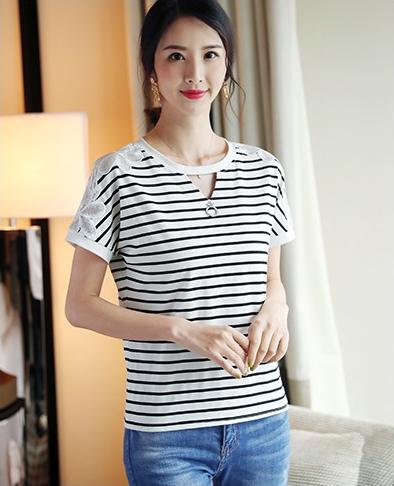 Áo thun nữ phối hoa sang trọng AN20
