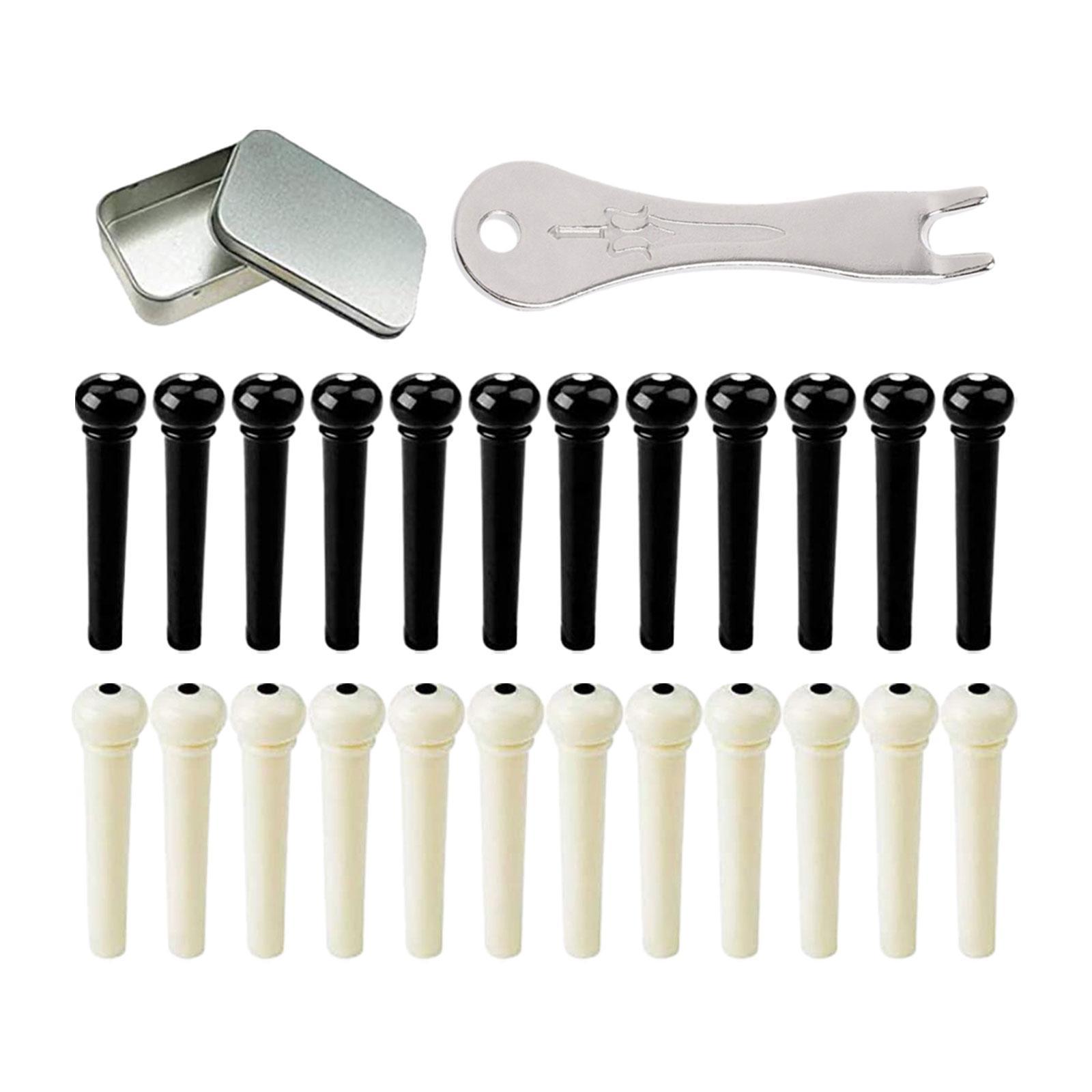 24Pcs Acoustic Guitar Bridge Pins Replacement String Peg for Acoustic Guitar