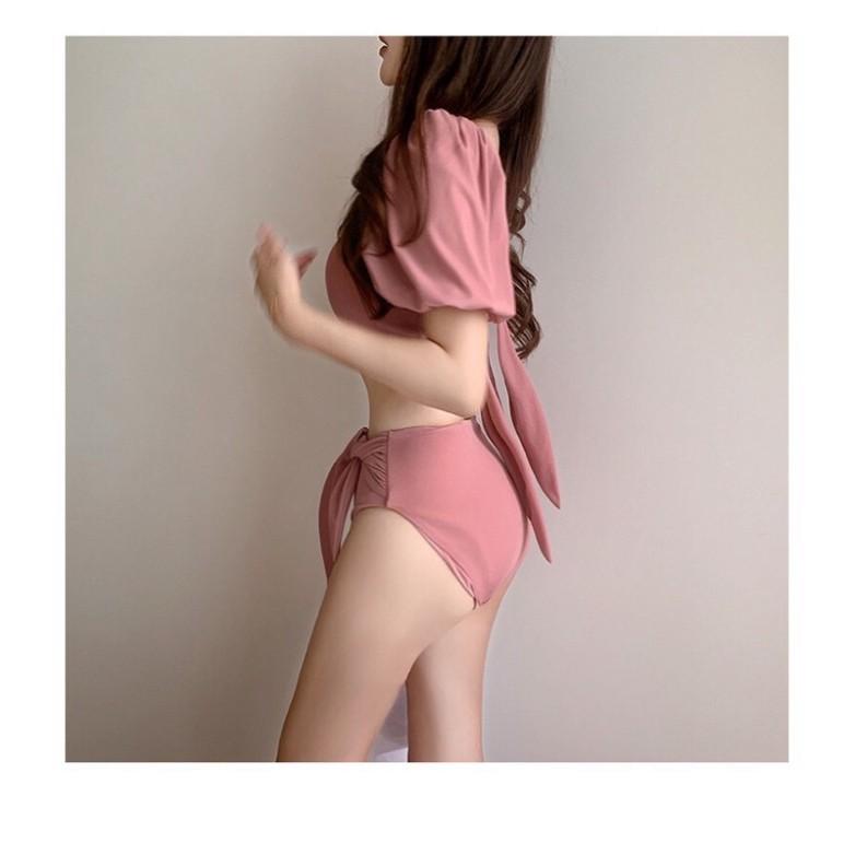 Bikini Bánh Bèo Tay Bồng Hot Hit Đồ Bơi Ulzzang 2021