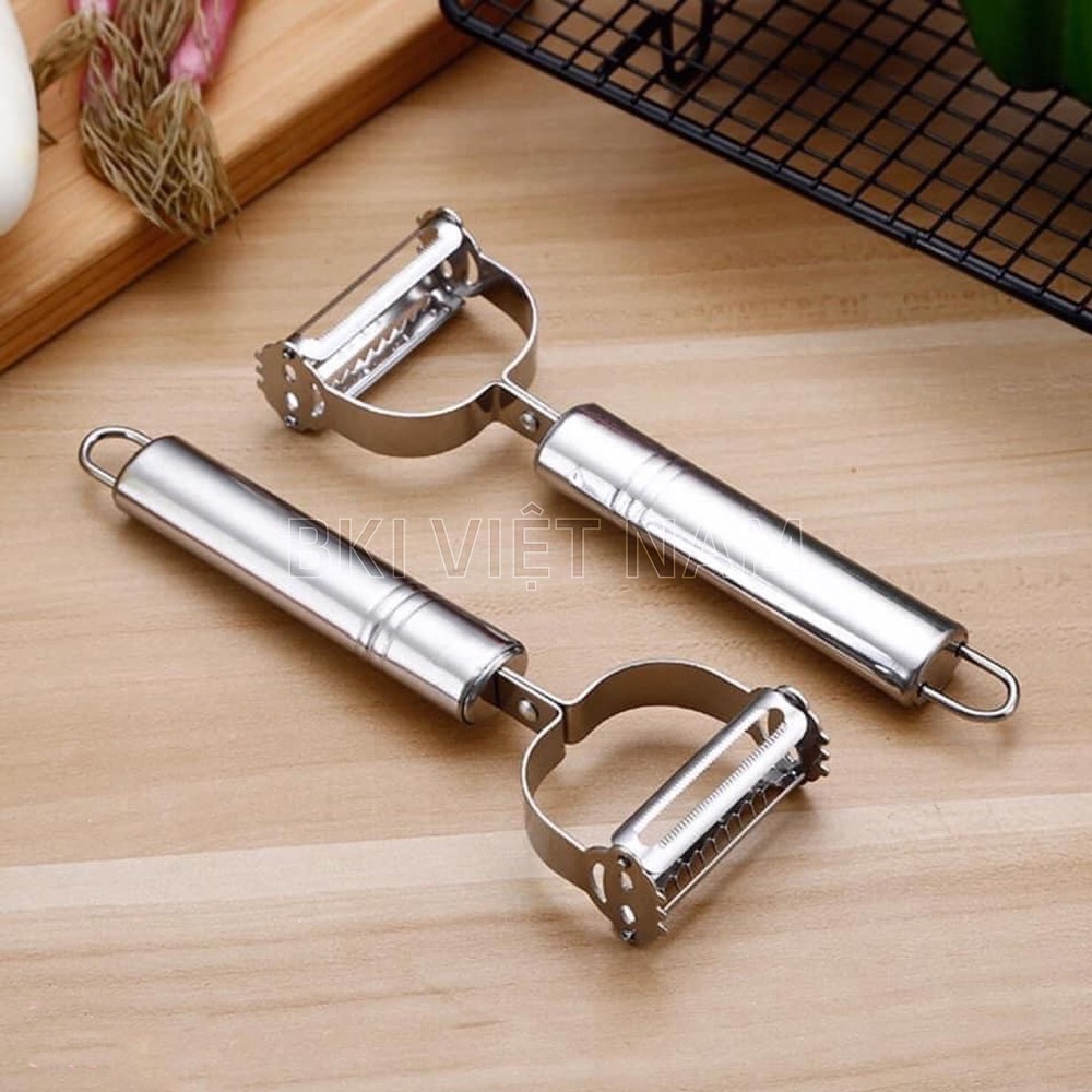 Dụng Cụ Cắt Gọt Bào Nạo Rau Củ INOX Cao Cấp Đa Năng 3 in 1