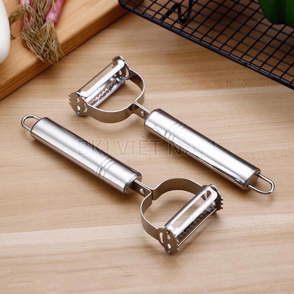 Dụng Cụ Cắt Gọt Bào Nạo Rau Củ INOX Cao Cấp Đa Năng 3 in 1 (Nạo củ quả và bào sợi tiện lợi)