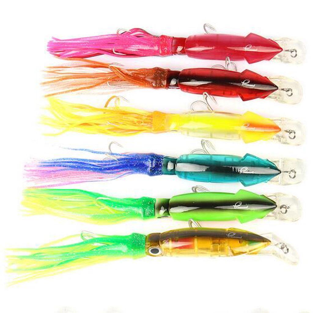 2Pc Squid Skirt Trolling Bait Hardbody Fishing Lure Tuna Marlin Kingfish Freshwater Saltwater Lure