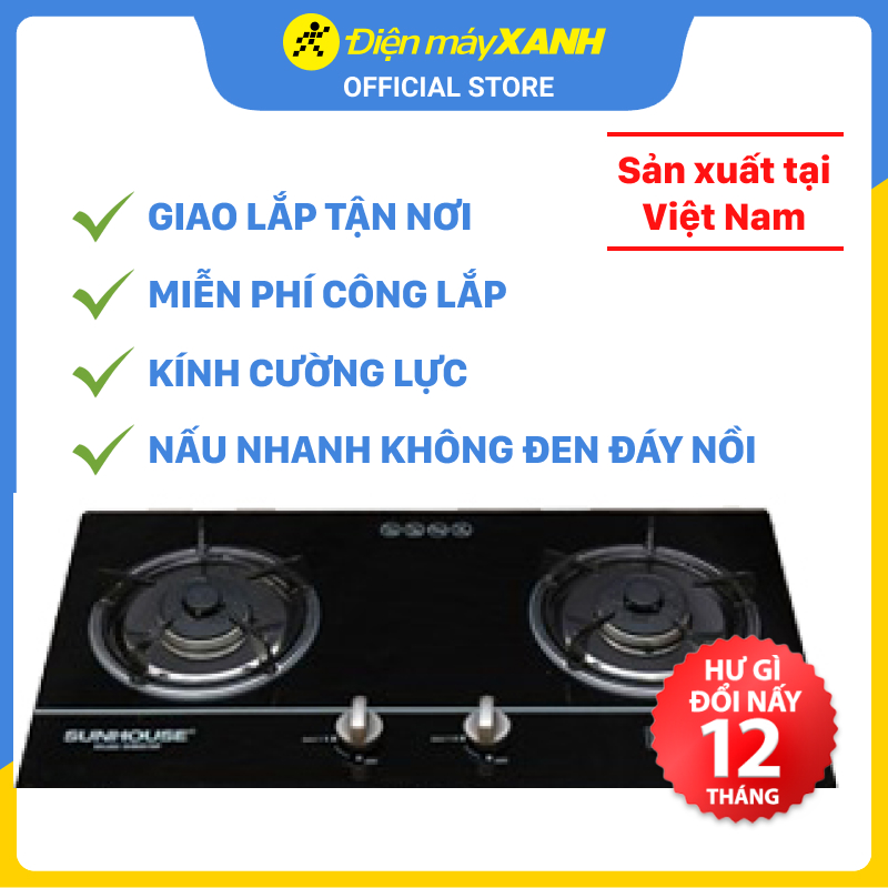 Bếp Gas Âm Kính Sunhouse SHB501MT – Hàng Chính Hãng