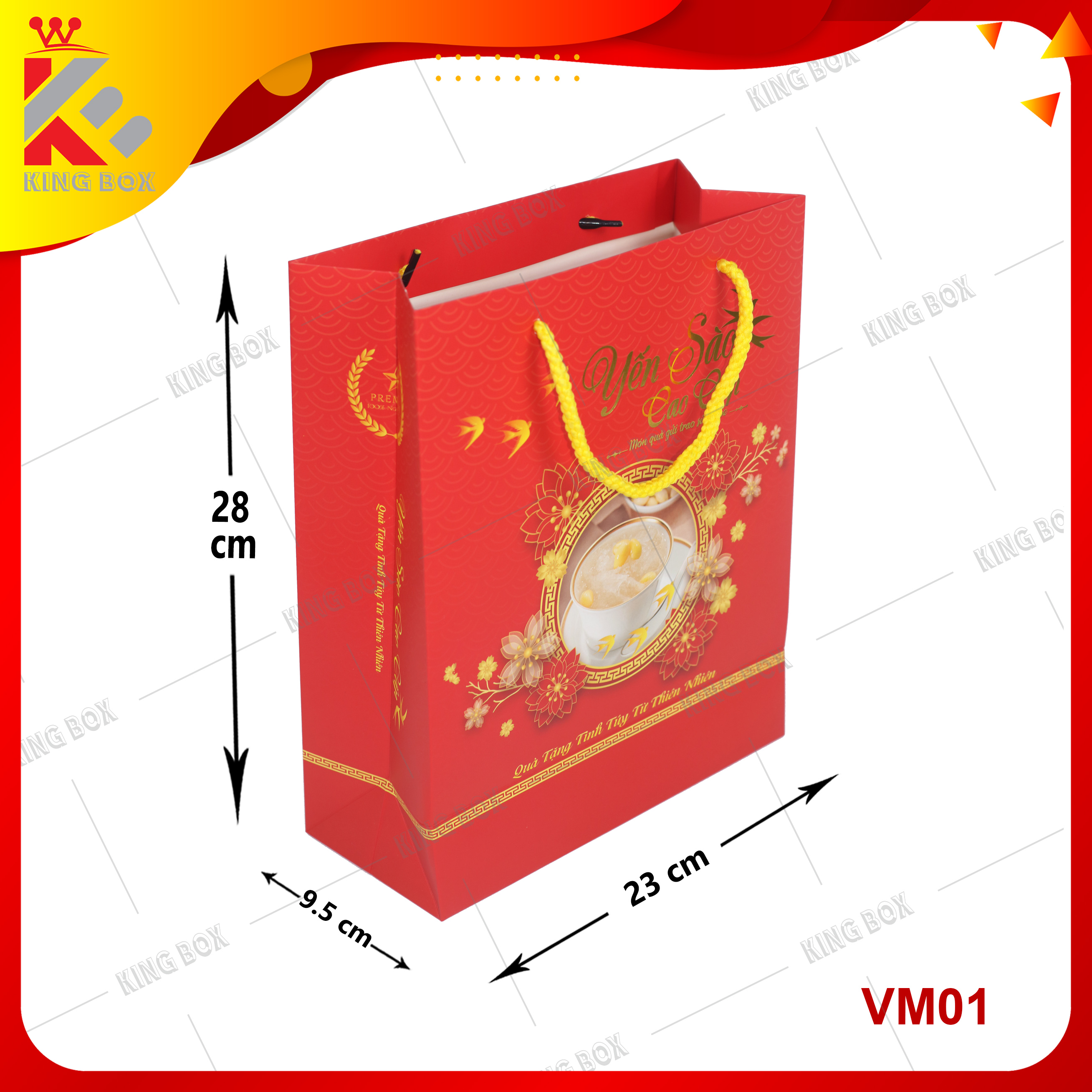 [GIÁ TỐT] 20 Túi giấy đựng yến sào cao cấp size trung KING BOX