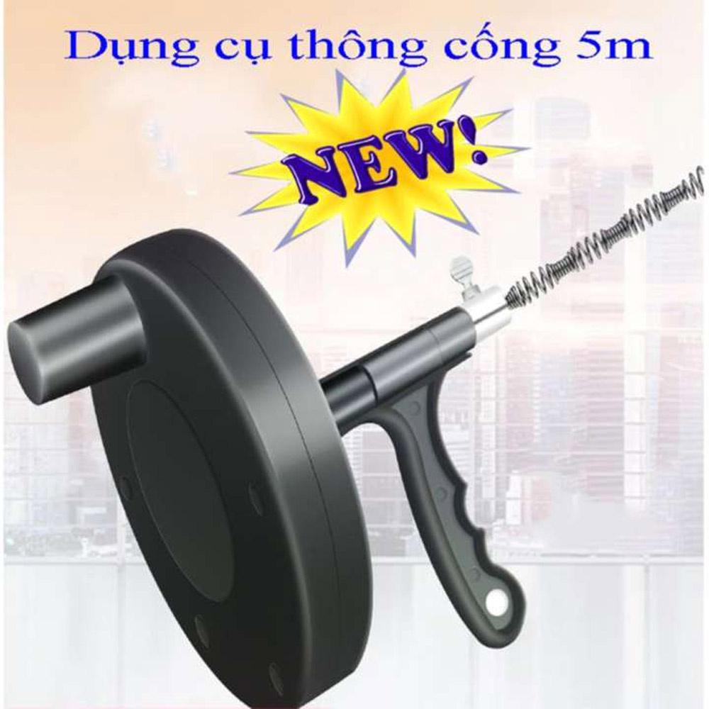 Dụng cụ thông cống áp suất cao, Cây thông tắc cống,Dụng Cụ Thông Cống Dây Dài 5m