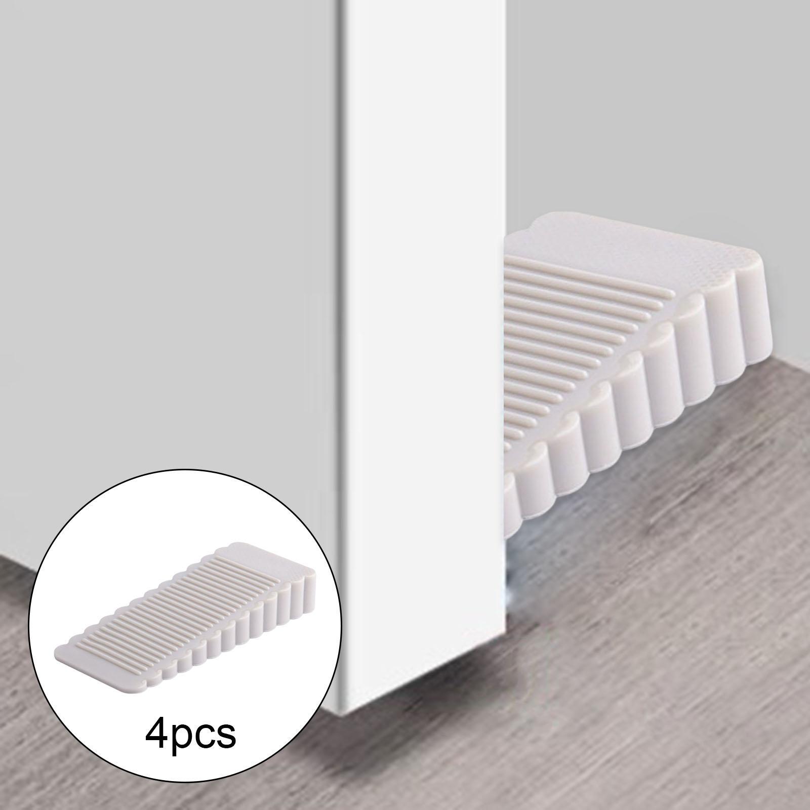 4 Pieces Safety Silicone Wedge Door Stopper Door Stop Stoppers for Kitchen